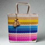 cesta tote ~ ex-large ~ multicolor striped