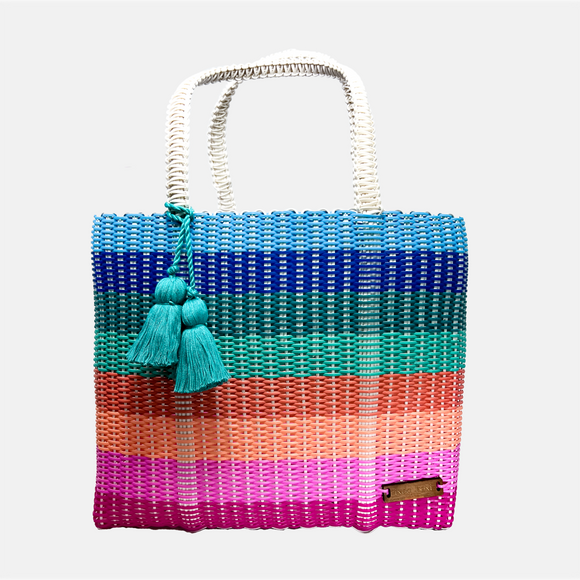 cesta tote ~ medium ~ multistriped ~ unlined