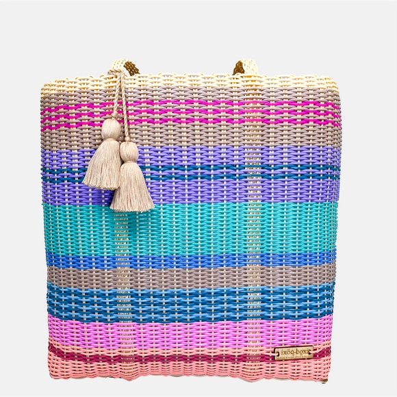 cesta tote ~ ex-large ~ multicolor striped